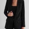 Shekinah Garner TV Series 90 Day The Last Resort 2026 Black Studded Blazer Front