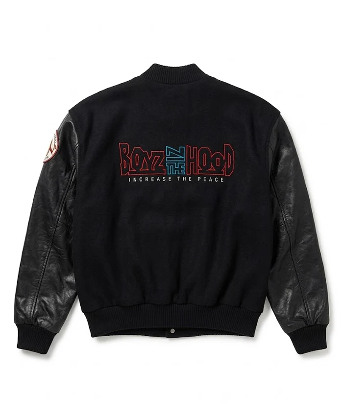 Shop 1991 Cast & Crew Boyz N The Hood Black Letterman Jacket On Sale
