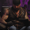 Shop Clash of Clans Game Looking for Cena The Undertaker Brown Leather Vest Front View