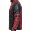 Shop Deadpool Ryan Reynolds Red and Black Leather Motorcycle Jacket On Sale