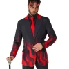 Shop Halloween x Adult Devil Party Red and Black Blazer On Sale