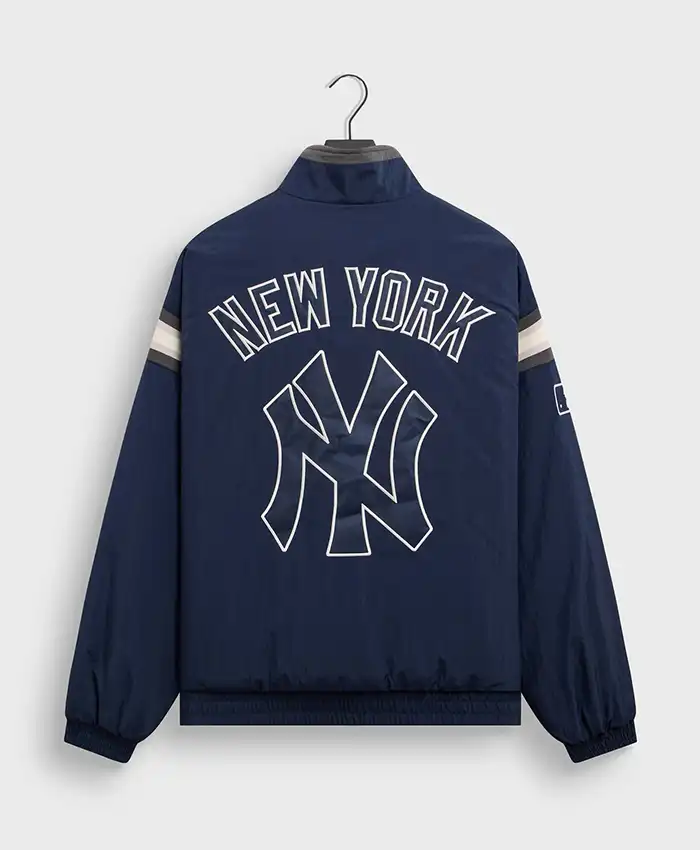 Shop Kith for the New York Yankees Reversible Hugo Blue Track Jacket On Sale