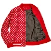 Shop Louis Vuitton x Supreme Red Leather Monogram Bomber Jacket