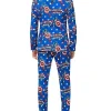 Shop Marvel Captain America Printed Blue Suit Back View
