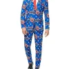 Shop Marvel Captain America Printed Blue Suit for Men