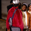 Shop Meek Mill NYC Celine Burgundy Velvet Track Jacket