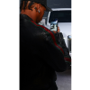Shop Mr. Lean Song 2026 Lil Baby Black Leather Cafe Racer Jacket Back View