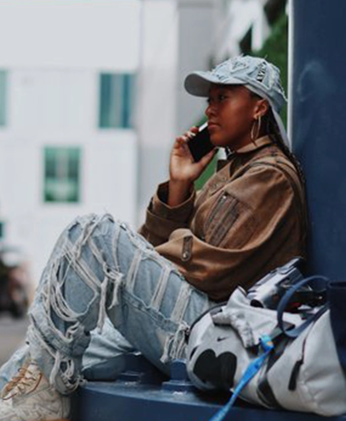 Shop Naomi Osaka Supreme x Timberlands Brown Leather Jacket On Sale