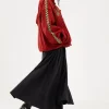 Shop Neptun x Sonic 2026 Red Suede Leather Jacket For Men and Women Side View