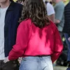 Shop On the Set Off Campus S02 Ella Bright Red Jacket Back