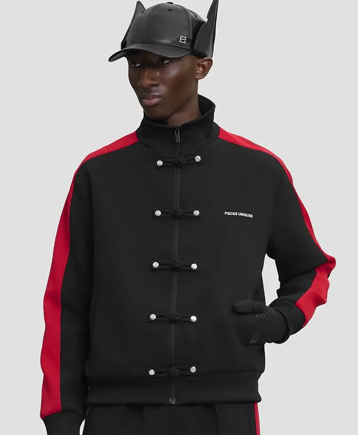 Shop Pieces Uniques Ma Gua FW26 27 Chinese knot Track Jacket