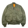 Shop Rodeo Tour Travis Scott Olive Green Cactus Graphic Bomber Jacket Front