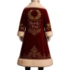 Shop Royal Red Velvet Santa Claus Embroidered Costume Coat On Christmas Sale