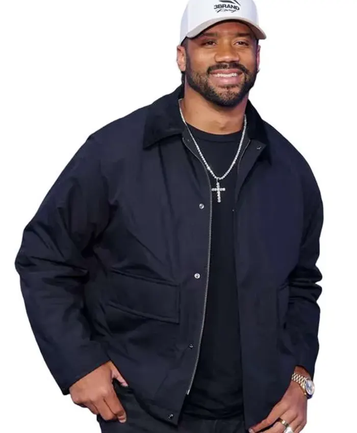 Shop Russell Wilson US Open NYC 2026 Blue Bomber Jacket