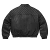 Shop Supreme POPEYE FW26 Swarovski Studded Quilted Leather Jacket Black Back