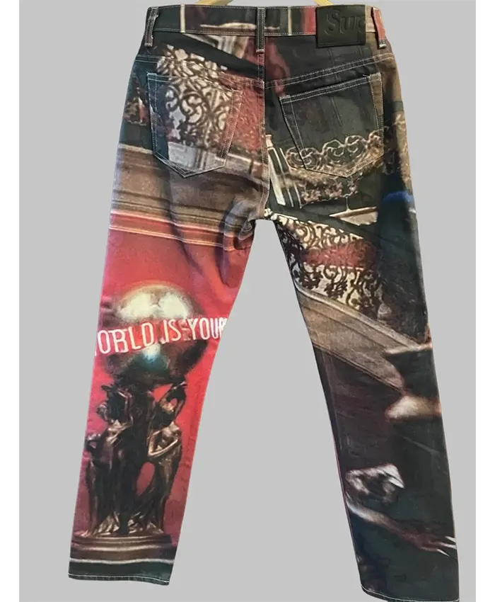 Shop Supreme Scarface the World Is Yours Denim Jacket Pent Back