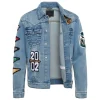 Shop True Religion Patch Big T Blue Denim Jacket at Discounted Price