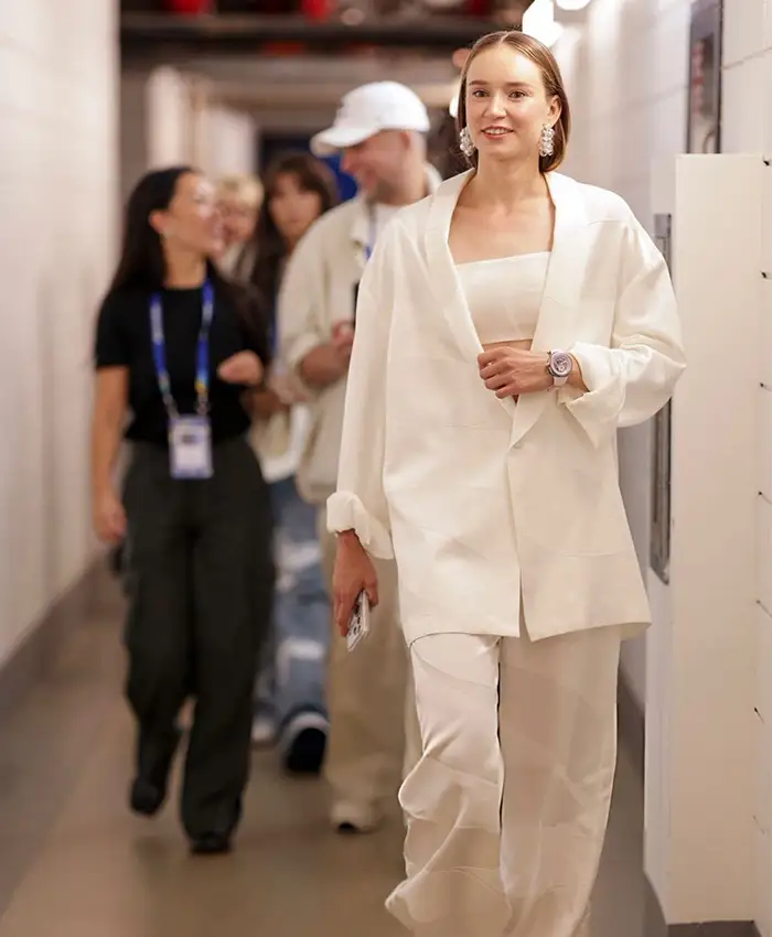 Shop US Open New York City 2026 Elena Rybakina White Suit Front