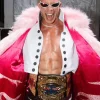 Shop WWE AEW 2026 Kyle Fletcher Entry Pink Feathered Coat at Discounted Price