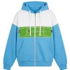 Shop Wii Tennis Blue and White Zip-Up Hooded Jacket at Discounted Price