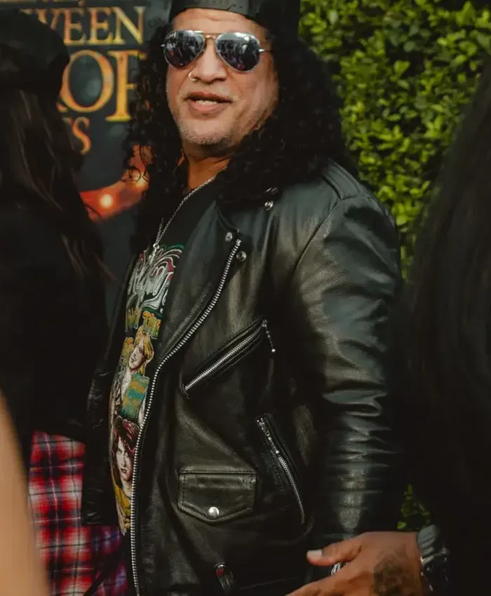 Slash Universal City California Black Leather Jacket On Sale