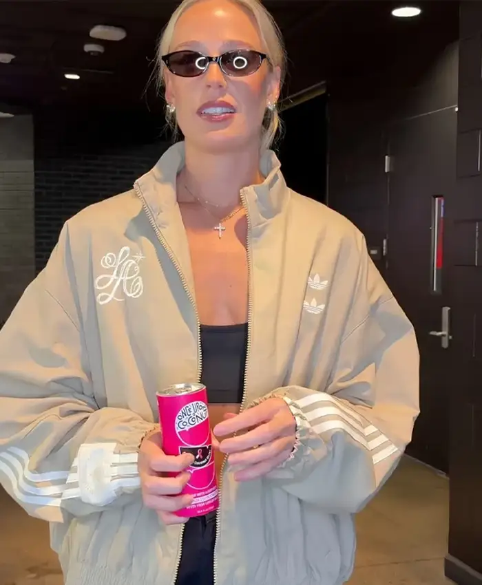 Sophie Cunningham WNBA Adidas x Willy Chavarria Beige Track Jacket Front View