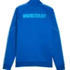 Striker Erling Haaland Manchester City Royal Blue Bomber Jacket Back View