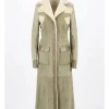 Susie Glass TV Series The Gentlemen 2026 Kaya Scodelario Shearling Suede Leather Coat