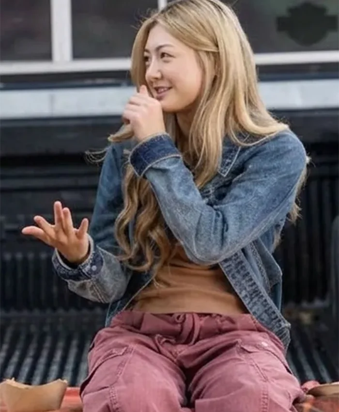 Tao Blue TV Series Crew Girl 2026 Teagan Miku Martineau Denim Jacket Front