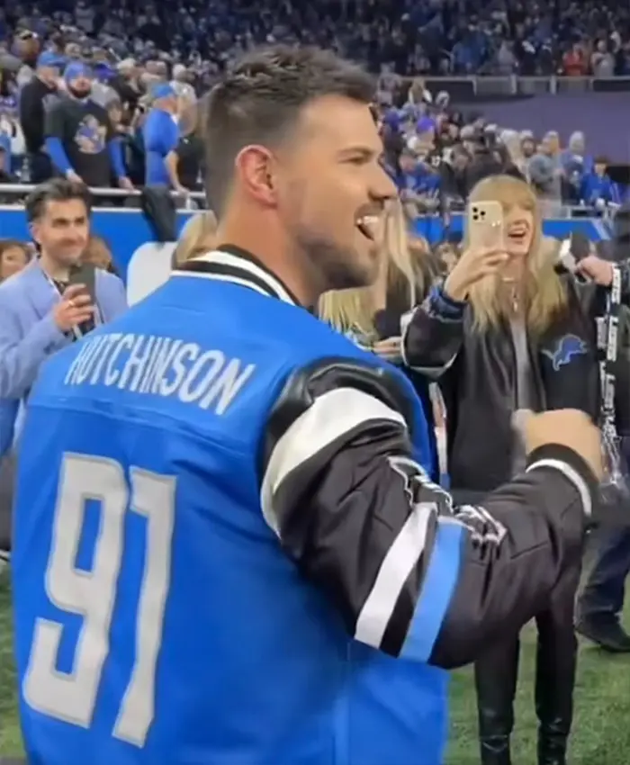 Taylor Lautner Kristin Juszczyk Jacket Available On Sale
