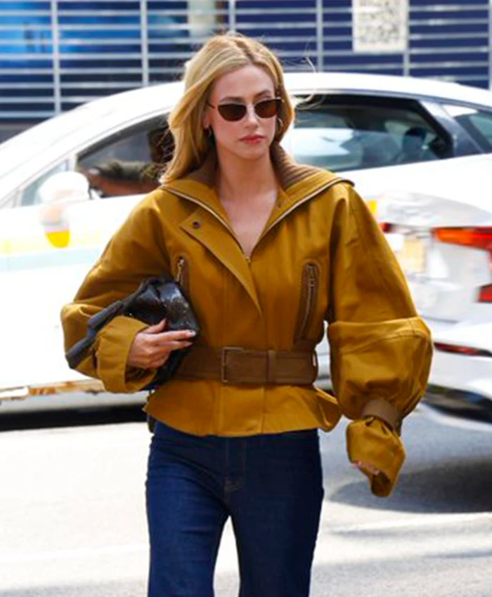The Drew Barrymore Show 2026 Lili Reinhart Brown Belted Jacket