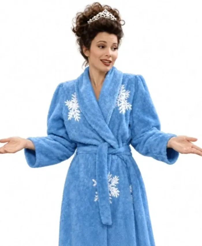 The Nanny Fran Drescher Blue Snowflake Bathrobe