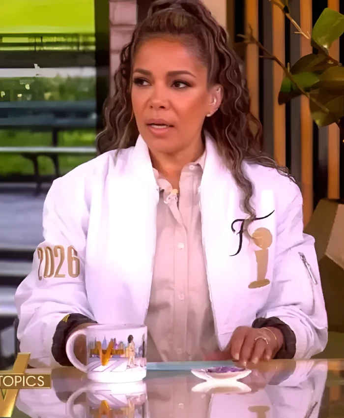 Elegant white Finals jacket inspired by Sunny Hostin's TV look
