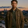 Thomas Berg TV Series Blood Sacrifice 2026 Jakob Oftebro Brown Suede Leather Jacket