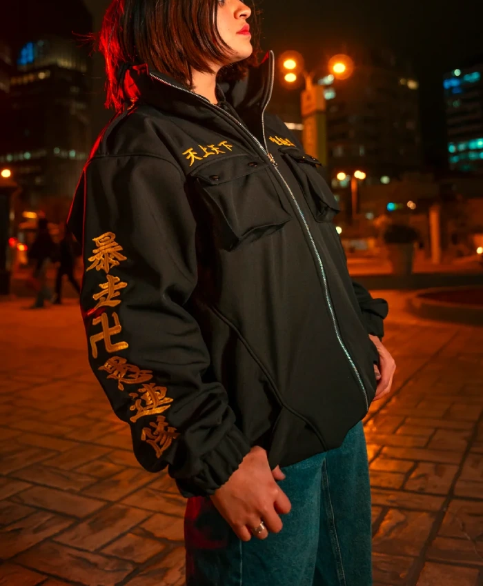 Tokyo Revengers Inspired Black Bomber Jacket On Sale