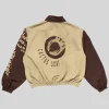 Travis Scott Cactus Jack x Nike Cactus Court Zip Windbreaker Beige and Brown Track Jacket