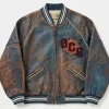 Tremaine Emory 1991 Avirex Canoe Club Brown Vintage Leather Bomber Jacket