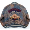 Tremaine Emory 1991 Avirex Canoe Club Brown Vintage Leather Bomber Jacket Back