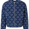 Treshawn Jackson TV Series A Different World 2026 Jonathan Auguste Dark Blue The Gift Print Denim Jacket