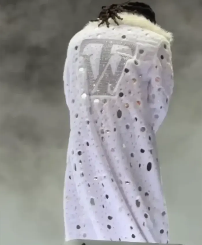 Trick Williams WWE SummerSlam 2026 White Fur Trim Long Coat On Sale