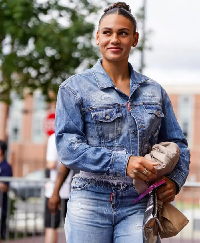 Trinity Rodman Dsquared2 Denim Cropped Jacket