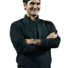 US Open New York 2026 Roger Federer Black Track Jacket Front