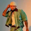 Vedo Album Wassup Green Leather Jacket