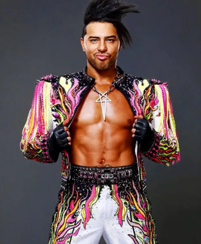 WWE Las Vegas 2026 Joaquin Wilde Multicolor Fringed Embellished Jacket On Sale