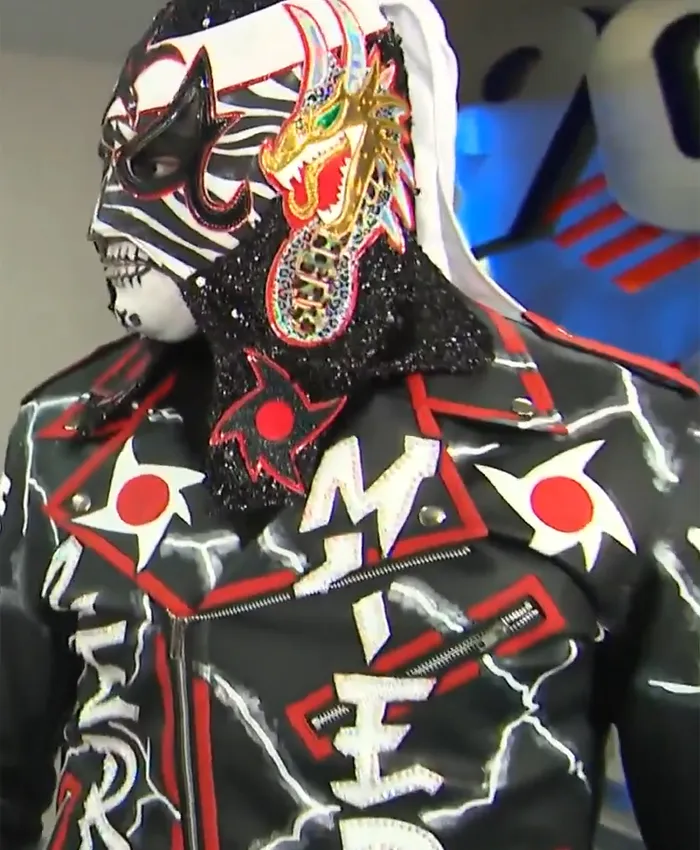 WWE Ring Regalia 2026 Penta El Zero Miedo Black Leather Jacket Front