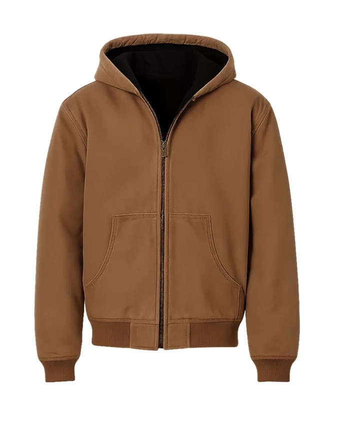 Walker Scobell TV Series Percy Jackson and the Olympians Brown Cotton Hooded Jacket