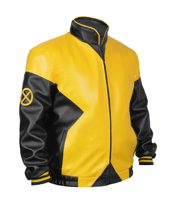 X-Men Mutant leather cosplay jacket with a bold superhero-inspired design