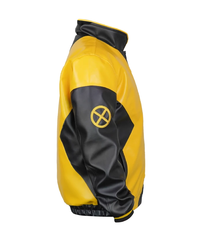 Mutant leather cosplay jacket with sleek detailing and stylish outerwear appeal