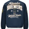 2026 Milwaukee Brewers Embroidered WS Champions Jacket Back View