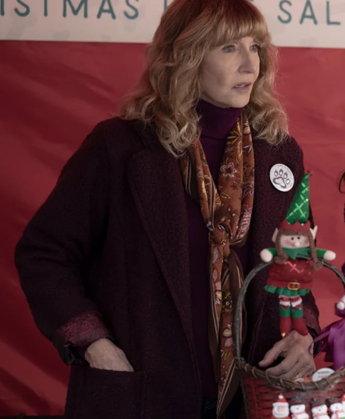 A Dog's Perfect Christmas Mary Steenburgen Wool Coat